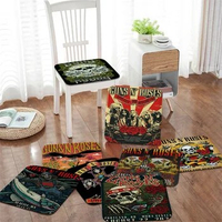 Vintage Rock Music Band G-Guns N Roses Decorative Fabric Cushion Non-slip Living Room Sofa Decor Students Tatami Office Chair