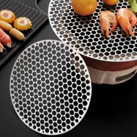 Round Barbecue BBQ Grill Net Meshes Racks Grid Round Grate Steam Net 304 Stainless Steel Wire Oven Grill Sheet