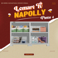 LEMARI TV PINTU 3 & 4 NAPOLLY|BOPET NAPOLLY| LEMARI PAKAIAN PLUS TV| LEMARI KELUARGA NAPOLLY | LEMAR