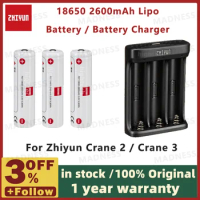 ZHIYUN 3PCS 2PCS Original 18650 2600mAh Lipo Battery for Zhiyun Crane 2 / Crane 3 Stabilizer Gimbal Spare Parts Accessories