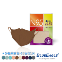 【藍鷹牌】N95立體型成人醫用口罩（綜合包）10片x1盒