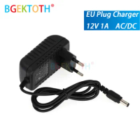 1pcs 100-240V AC to DC Power Adapter Supply Charger adapter 12V 1A EU Plug 5.5mm x 2.5mm DC Plug Micro USB
