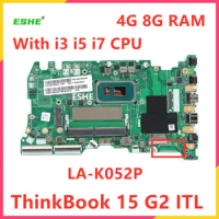 For ThinkBook 15 G2 ITL Motherboard FLV35 LA-K052P With i3-1115G4 i5-1135G7 i7-1165G7 CPU 4G 8G RAM 5B21B68288 5B21B68292