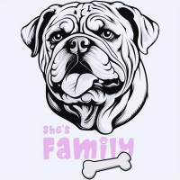 สติ๊กเกอร์ติดรถ, สำหรับ Bulldog, ชุดสุนัขครอบครัวของฉัน, สติ๊กเกอร์ PVC, สำหรับรถยนต์, รถบรรทุก, SUV