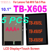 5 PCS New LCD For 10.1" Lenovo Tab M10 Tab 5 Plus TB-X605L TB-X605F TB-X605M TB-X605 LCD Display Touch Screen Digitizer Assembly