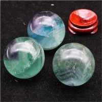 Natural Fluorite Crystal Ball Rough Stone Polished Colorful Fluorite Plaything Ornamental Stone Home