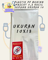PLASTIK PP BENING MASCOT 0,3 KECIL SEDANG UKURAN 10x18 10x25 10x30 10x35 10x18
