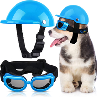 Puppy Helmet Goggles UV Protection Doggy Sunglasses Dog Glasses Motorcycle Hard Safety Hat With Adjustable Belt Windproof