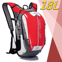 【LOCAL LION】18L 超輕大容量防潑水背包.自行車背包.路跑背包/464 紅
