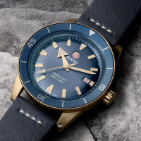 RADO 雷達表 官方授權R01 Captain Cook Bronze庫克船長300米青銅藍色款42㎜ (R32504205)