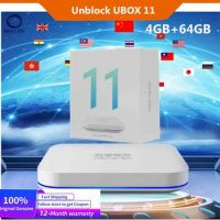 [Genuine] Newest Unblock Tech Ubox11 Android 12 TV box 4G+ 64G Best Asia Smart Media Player vs smart tv box Update from UBOX10