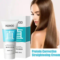 180ML Keratin Hair Straightening Cream Professional Smoothing Faster Care Treatment Protein Damaged Hair Cream Curly Correc M5R9