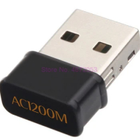 100pcs Mini USB WiFi Adapter 802.11AC Dongle Network Card 1200Mbps 2.4G &amp; 5G Dual Band Wireless Wifi Receiver for Laptop