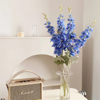 Artificial Flowers Flocked Delphinium Fake Flowers Silk Flowers Home Decor Wedding Decoration Hyacin