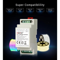 Pengawal Jalur LED, MiBoxer LS2S DIN Rel, 5 dalam 1, untuk DC12V ~ 24V, Tunggal / CCT / RGB / RGBW /