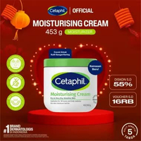 Cetaphil Moisturizing Cream 453g dengan Sunflower Oil, Vitamin E dan Almond Oil Pelembap Wajah & Kul