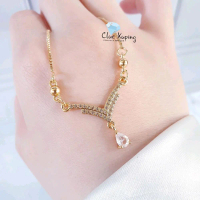 Clue Xuping Aksesories Kalung Fuji Permata Oval Perhiasan Wanita Xuping Cxb001819 harian zinc alloy 