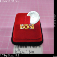 Emas 916,Cincin Swiss Tank Rlx 0.58cm Design:300353<M0S5P>91612(M9)-Size: 11.5