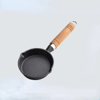 10cm For Indoor Outdoor Camping Egg Pan Cast Iron Skillet Frying Pan with Dual Drip Spouts Small Skillet Pan Cooking Pot