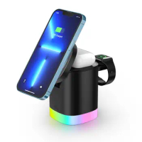 T15 3-in-1 15W 10W 7.5W 5W Wireless Charger Fast Wireless Charging Dock for 12 13 14 14Pro 14 Pro Smart Phones
