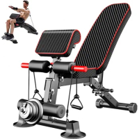 Adjustable Weight Bench Utility Workout Bench for Home Gym,Foldable Incline Decline Benches for Full Body Workout,Maximum Weight