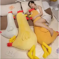Chicken big 110cm Plush Toy Stuffed Animal Gift Sleep Long Pillow Doll Pet Home Decor Birthday Gift 