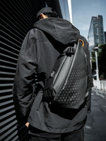機能斜挎包男士包包新款時尚大容量單肩包摩托車背包胸包【林之舍】