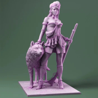 Unassambled 1/24 ancient warrior stand Resin figure miniature model kits Unpainted