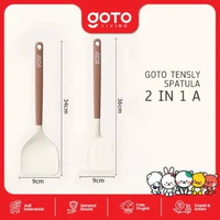Goto Tensly Spatula Silikon Sutil Sendok Sayur Tahan Panas SPATULA 2IN1 A