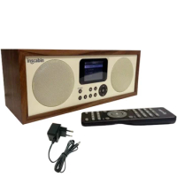 Inscabin D4 Wifi Internet Digital Radio Speaker Wooden Retro Radio with Spotify Connect and Bluetooth/Colour Screen Music Play