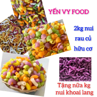 [25] 2kg Nui rau củ (nui xoắn , sò, ống ngắn, ống dài mỗi loại nữa kg) - tặng nữa kg nui xoắn khoai 