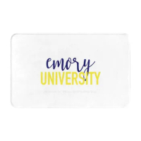 Emory University 3D Household Goods Mat Rug Carpet Foot Pad Emory University Blue And Gold Cursive Emory Typography Text