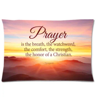 Christian Bible Verse Background Solft Pillowcase/Pillow Case Cover/Pillowslip (Size:30"X20",Two Side Printing)