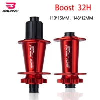 Bolany 32 Hole Mtb Cube BOOST Bearing Hub 6 Claws 148x12 110x15MM Disc Brake Thru Axle Bicycle Hubs for Mountain Bike