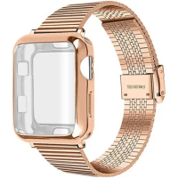 Premium Stainless Steel Wrist Band Strap + TPU Case For Apple Watch Series 7 6 5 4 SE iWatch 40mm 41mm 44mm 45mm
