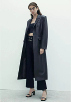 Urban Revivo Faux Leather Trench Coat