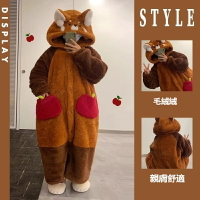 🥰小熊貓睡衣 卡皮巴拉睡袍 珊瑚絨睡衣 水豚君 卡通睡袍 動物睡衣 卡皮巴拉睡衣 法蘭絨睡衣 情侶睡衣 睡袍