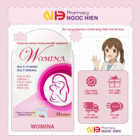 Viên uống bổ bầu WOMINA - Nhập khẩu Mỹ – Bổ sung vitamin và khoáng chất cho bà bầu (30 viên)