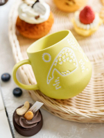 [日本製]  BISQUE美濃燒/  ZELT NORTH北歐系列MUG杯 (小鳥/黃色)