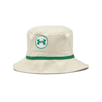【UNDER ARMOUR】漁夫帽 Driver Golf Bucket Hat 綠 白 棉質 防曬 刺繡 帽子 UA(1383483273)