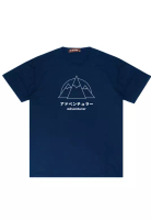 Nade NTC52 kaos biru dongker gunung tulisan jepang anti kusut stretch navy