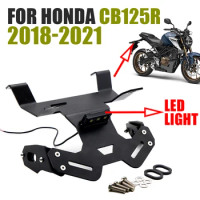 For Honda CB125R CB 125R CB125 CB 125 R 2018 - 2021 Motorcycle Accessories Rear License Plate Holder Bracket Tail Fender LED