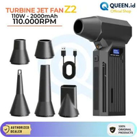 QUEEN Z2 Air Duster Blower Mini Turbo Jet Fan Kipas Angin Turbine 2000mAh 110W 110000RPM