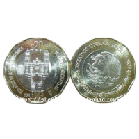 20 pesos commemorative coin for the 500th anniversary of Mexico's historical memory in 2021