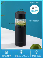 茶花玻璃水杯男玻璃杯耐高溫咖啡杯隨行杯子辦公室泡茶杯高顏值