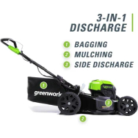 Greenworks 40V 21" Cordless Brushless Push Mower, Tool Only