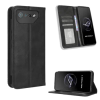 For Asus ROG Phone 7 Ultimat Luxury Flip PU Leather Magnetic Adsorption Case For Asus ROG Phone7 ROG7 Phone Bag