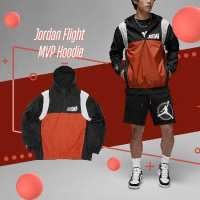 Nike 連帽上衣 Jordan Flight MVP Hoodie 男款 黑紅 長袖 衝鋒衣 DV7601-010