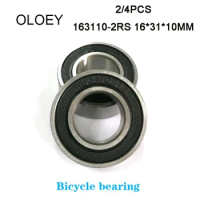 2/4pcs Bicycle Bearing 163110-2RS 16x31x10mm Shielding Deep Ball Bearing Bicycle Bearing Axis Flower Drum Bearing
