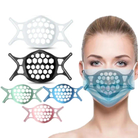 【I.Dear】口罩防悶神器避免脫妝防起霧可水洗3D立體矽膠口罩支架(超值三入組)